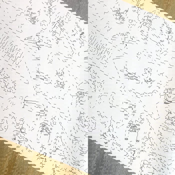 Vintage Plane Coloring Table Runner Airplane