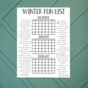  Winter Bucket List, 2024-25, WinterCountdown Poster, Winter Countdown, Winter Poster, Winter Check List, Winter Check List, Winter Activity