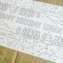  Woodland Coloring Table Runner