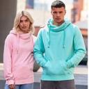 Mint Medium Funnel Neck Hoodies Unisex 