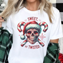  Sweet But Twisted Santa Skull Christmas Tee