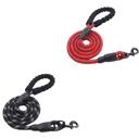 Multi 2-piece Reflective Dog Leash w/Poop Bag Dispenser