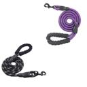 Multi 2-piece Reflective Dog Leash w/Poop Bag Dispenser