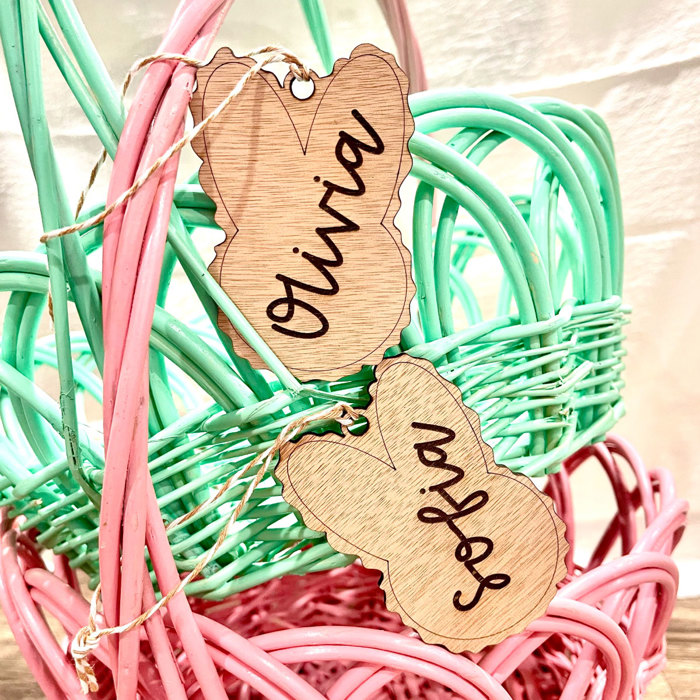 Personalized Bunny Easter Basket Tags