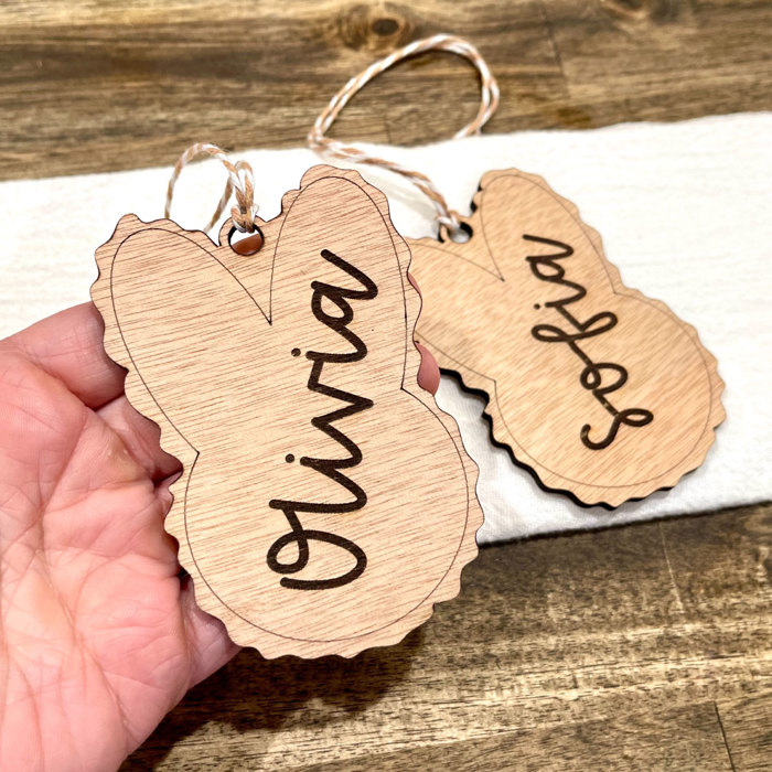 Personalized Bunny Easter Basket Tags