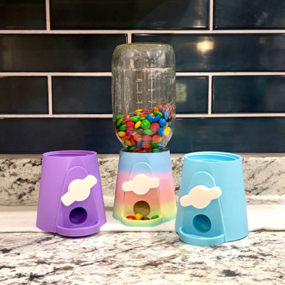 Mason Jar Candy Dispenser –  Fun Candy Holder for Movie Night, Parties & Gifts