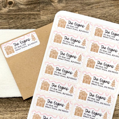 Personalized Christmas Address Sticker Labels