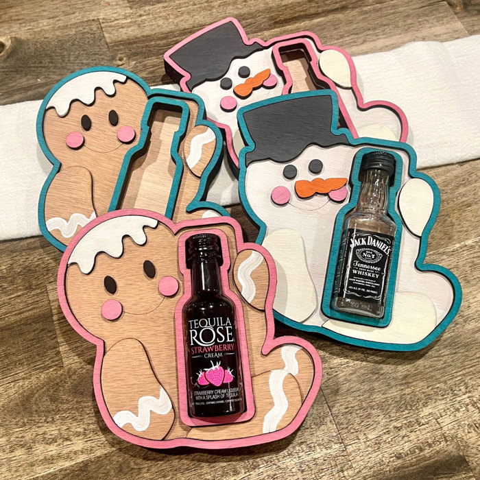 Mini Alcohol Bottle Box for Christmas | Adult Stocking Stuffer Gift