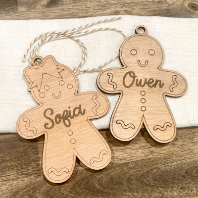 Personalized Gingerbread Ornament | DIY Christmas Coloring Craft