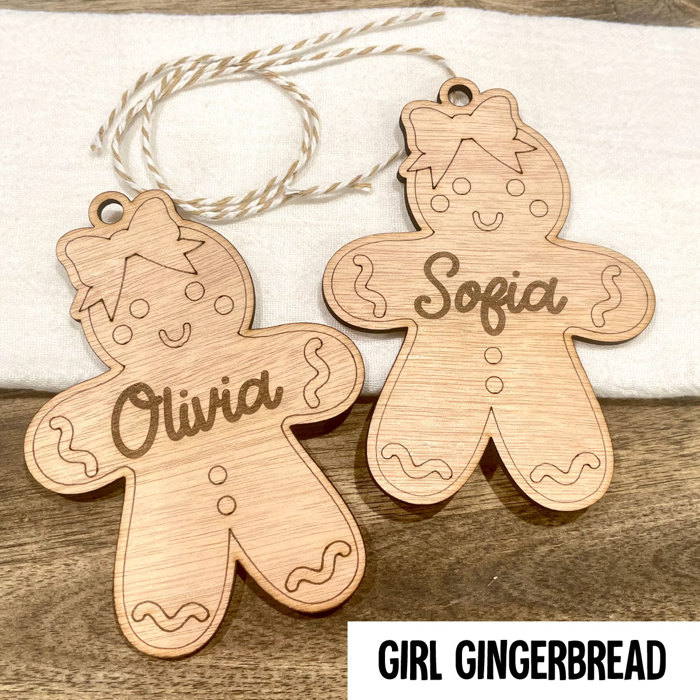 Personalized Gingerbread Ornament | DIY Christmas Coloring Craft
