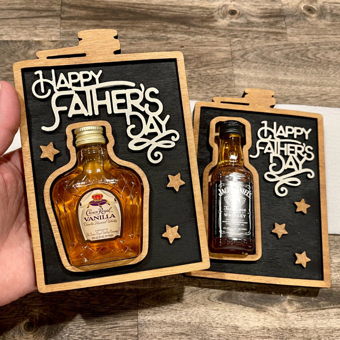 Father's Day Gift | Mini Alcohol Bottle Box for Dad or Grandpa