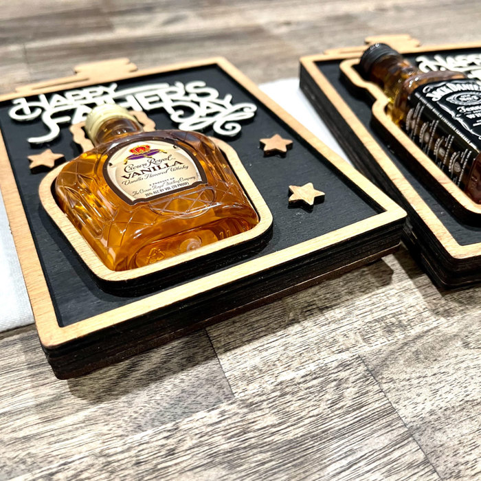 Father's Day Gift | Mini Alcohol Bottle Box for Dad or Grandpa