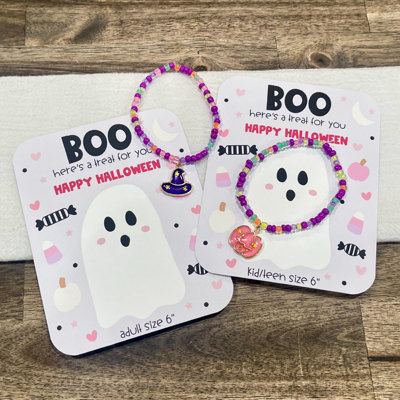 Halloween Stretch Bracelet - Boo Basket Treat Gift