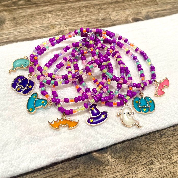 Halloween Stretch Bracelet - Boo Basket Treat Gift