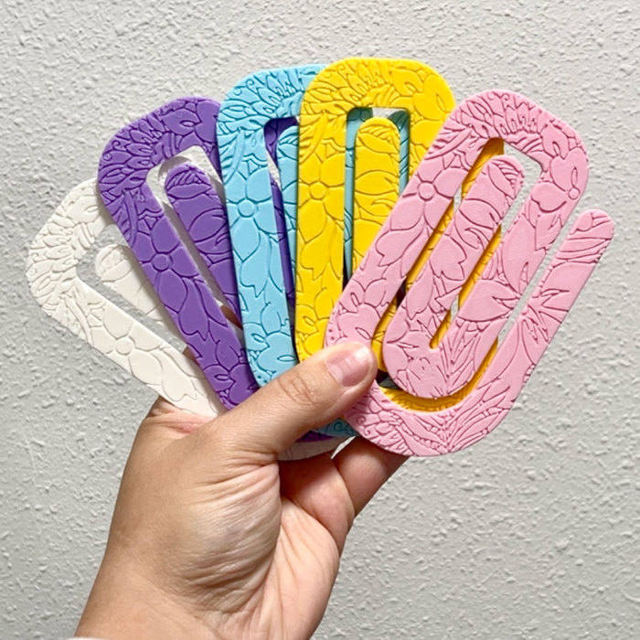 Floral Jumbo Paperclip - Flower Bookmark