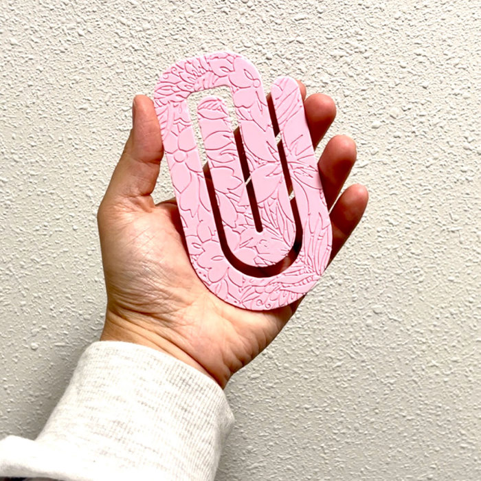 Floral Jumbo Paperclip - Flower Bookmark