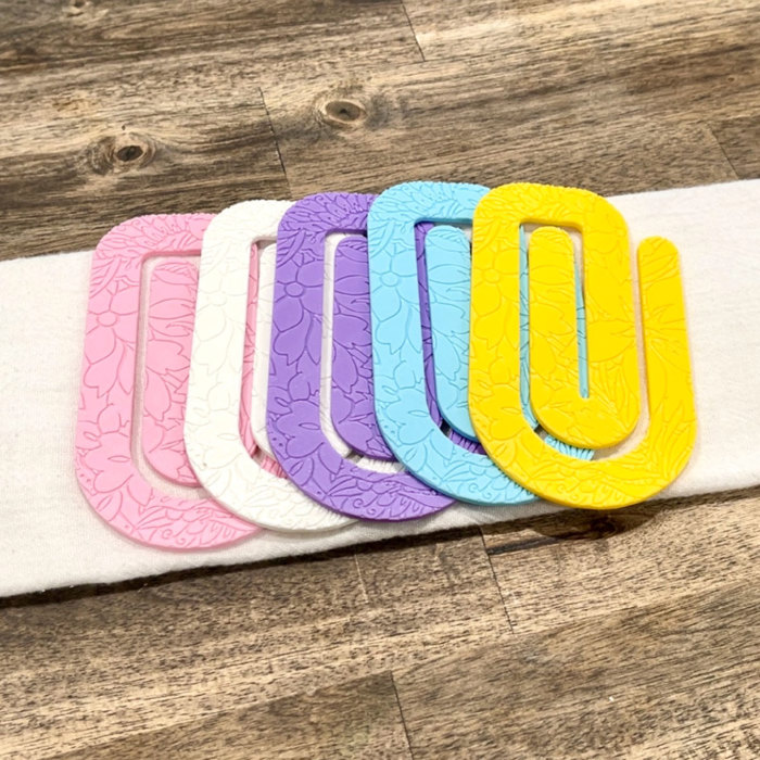 Floral Jumbo Paperclip - Flower Bookmark