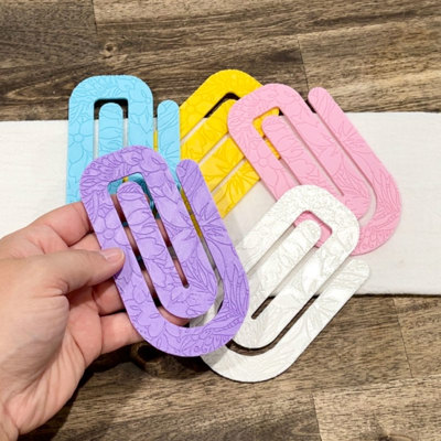 Floral Jumbo Paperclip - Flower Bookmark