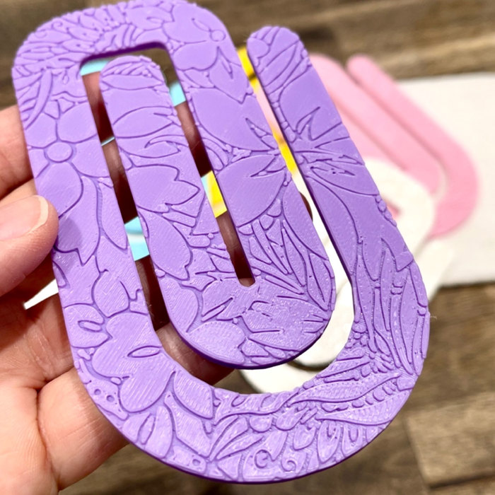 Floral Jumbo Paperclip - Flower Bookmark