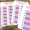  Personalized Name Sticker Labels for Back to School and Daycare