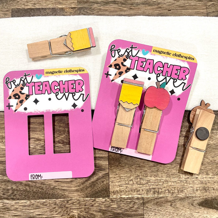 Teacher Appreciation Gift | Magnetic Clothespin Set