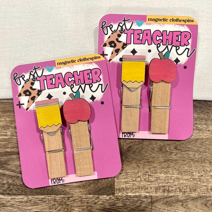 Teacher Appreciation Gift | Magnetic Clothespin Set