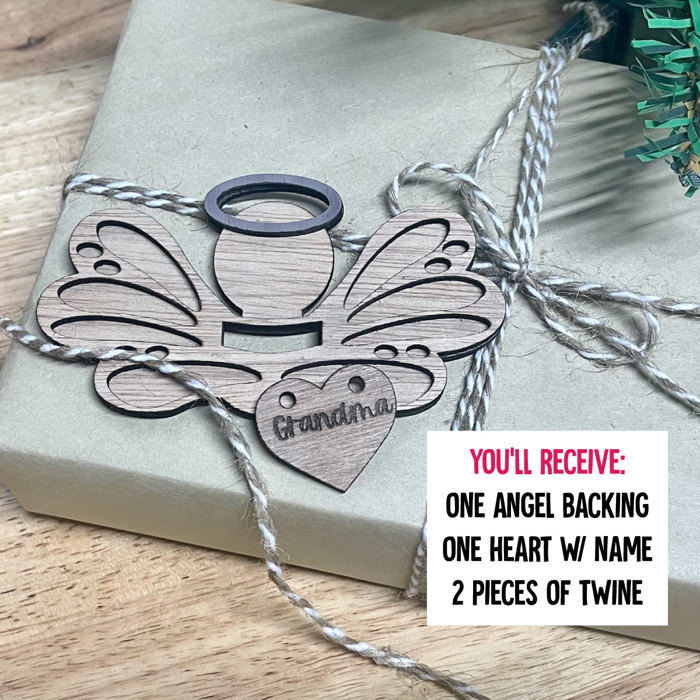 Personalized Remembrance Angel Christmas Ornament Set