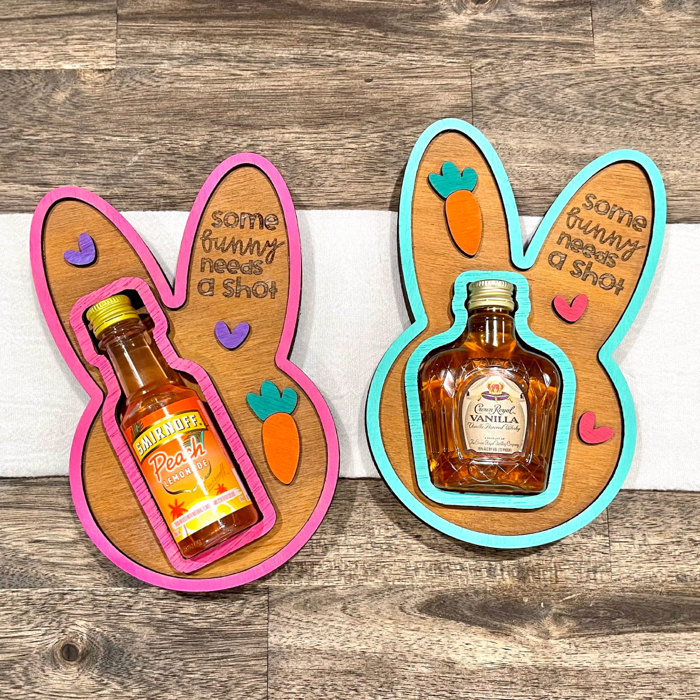 Mini Alcohol Bottle Box for Easter | Adult Easter Basket Gift