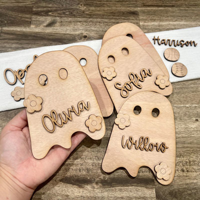 Unfinished Personalized Ghost Blanks for Kid's DIY Craft