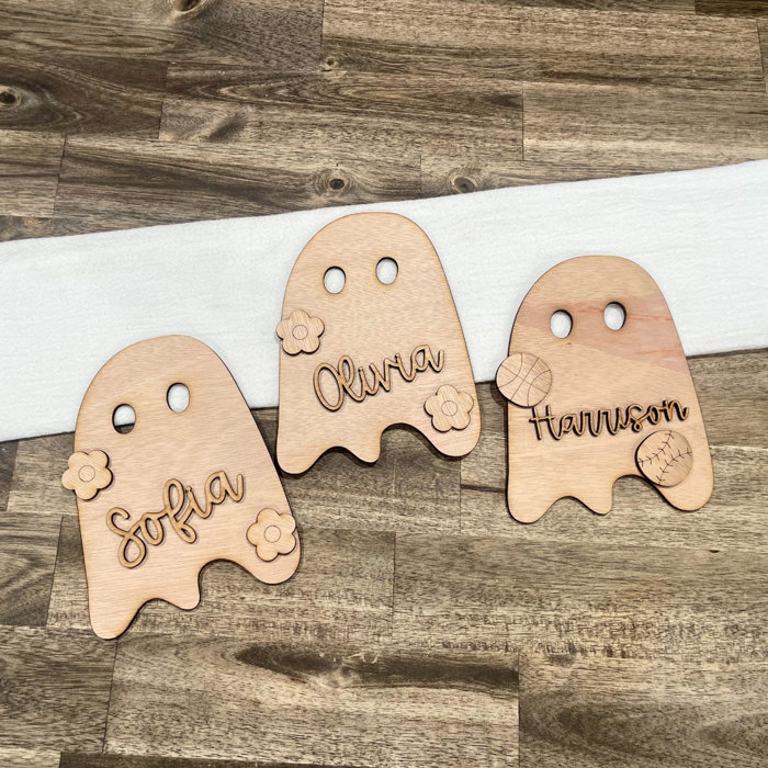 Unfinished Personalized Ghost Blanks for Kid's DIY Craft