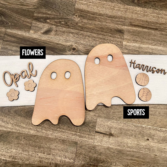 Unfinished Personalized Ghost Blanks for Kid's DIY Craft