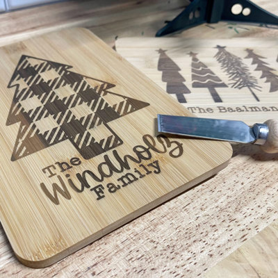 Personalized Last Name Cutting Board for Christmas
