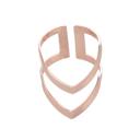 Rose Gold Double V Chevron Adjustable Ring - Gold, Silver and Rose Gold Plated