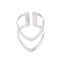 Silver Double V Chevron Adjustable Ring - Gold, Silver and Rose Gold Plated