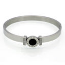  Cassia Bangle Bracelet w/ Roman Numerals - Stainless Steel