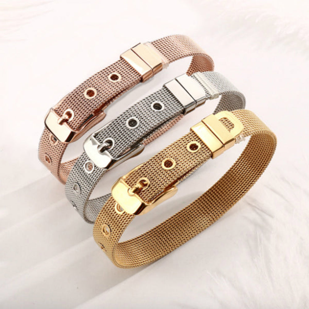 Mesh Belt Bracelet - Stainless Steel