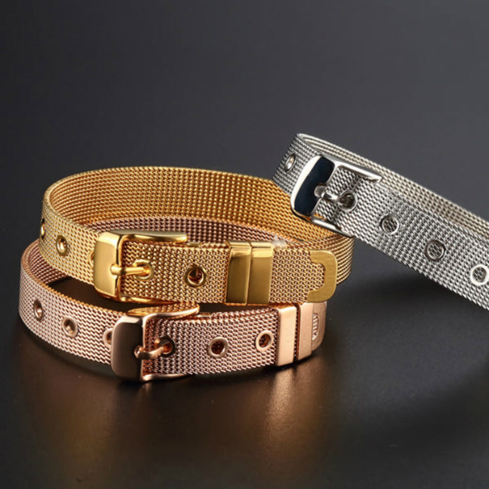 Mesh Belt Bracelet - Stainless Steel