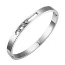  Sliding Stones Bangle Bracelet - Stainless Steel