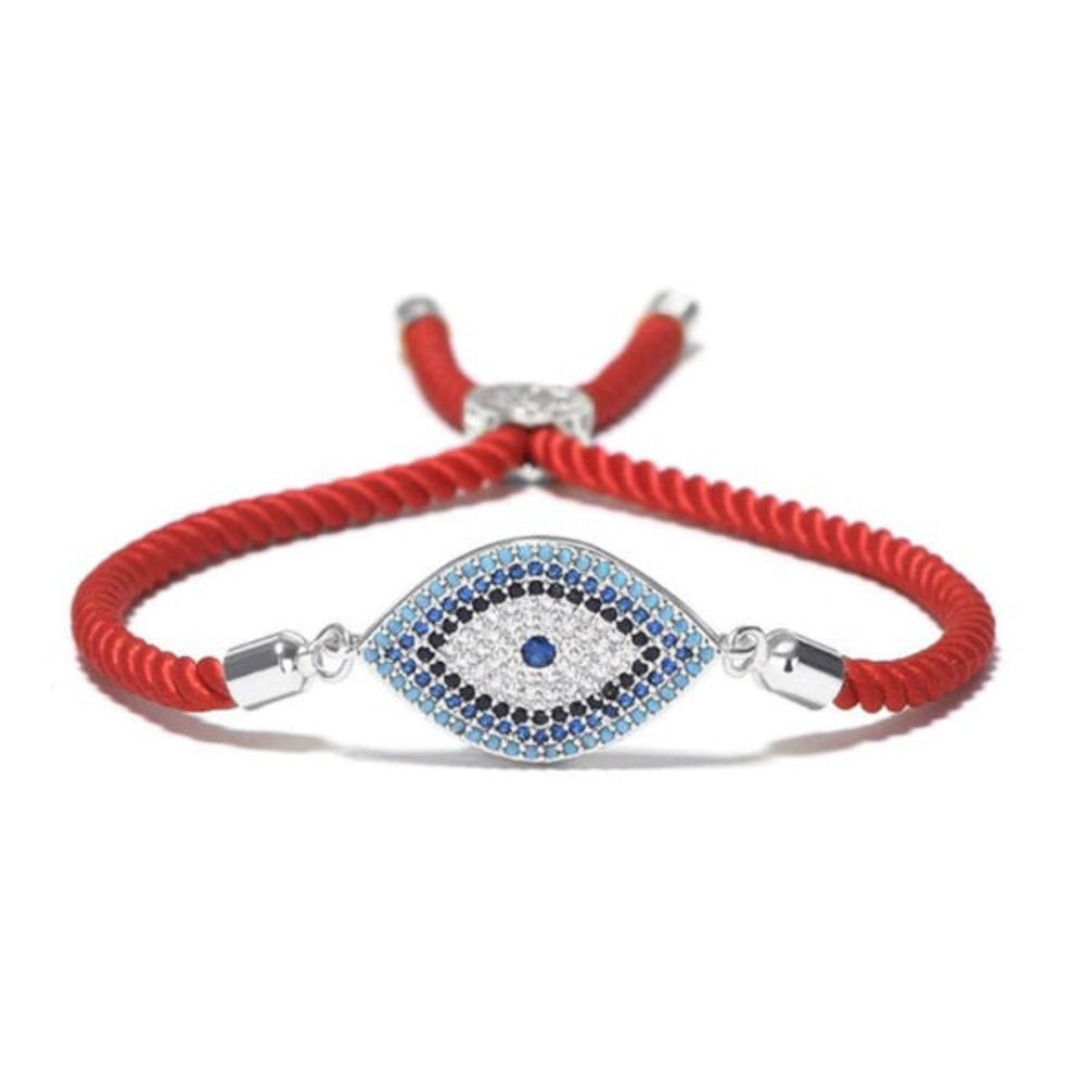 Evil Eye Adjustable Rope Bracelet