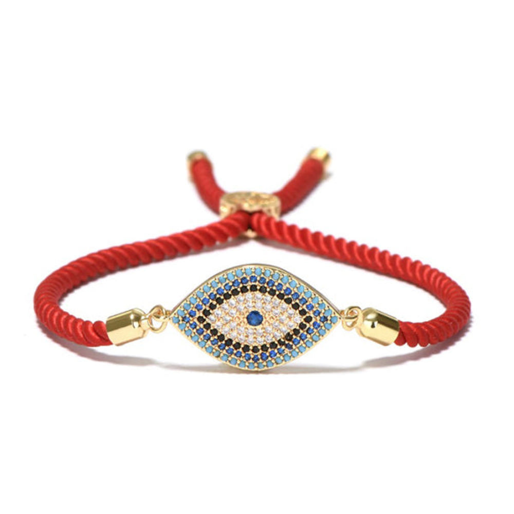 Evil Eye Adjustable Rope Bracelet