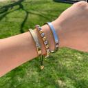  Silver + Gold Adjustable Bracelet - Stainless Steel