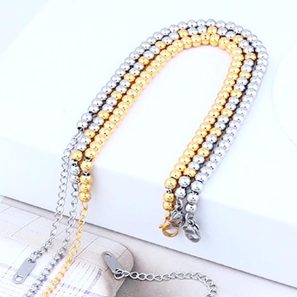 Gold + Silver Ball Bracelet - Stainless Steel