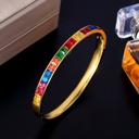  Rainbow Bangle Bracelet - Stainless Steel