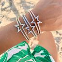  Glam Star Bangle Bracelet - Stainless Steel