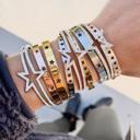  Glam Star Bangle Bracelet - Stainless Steel