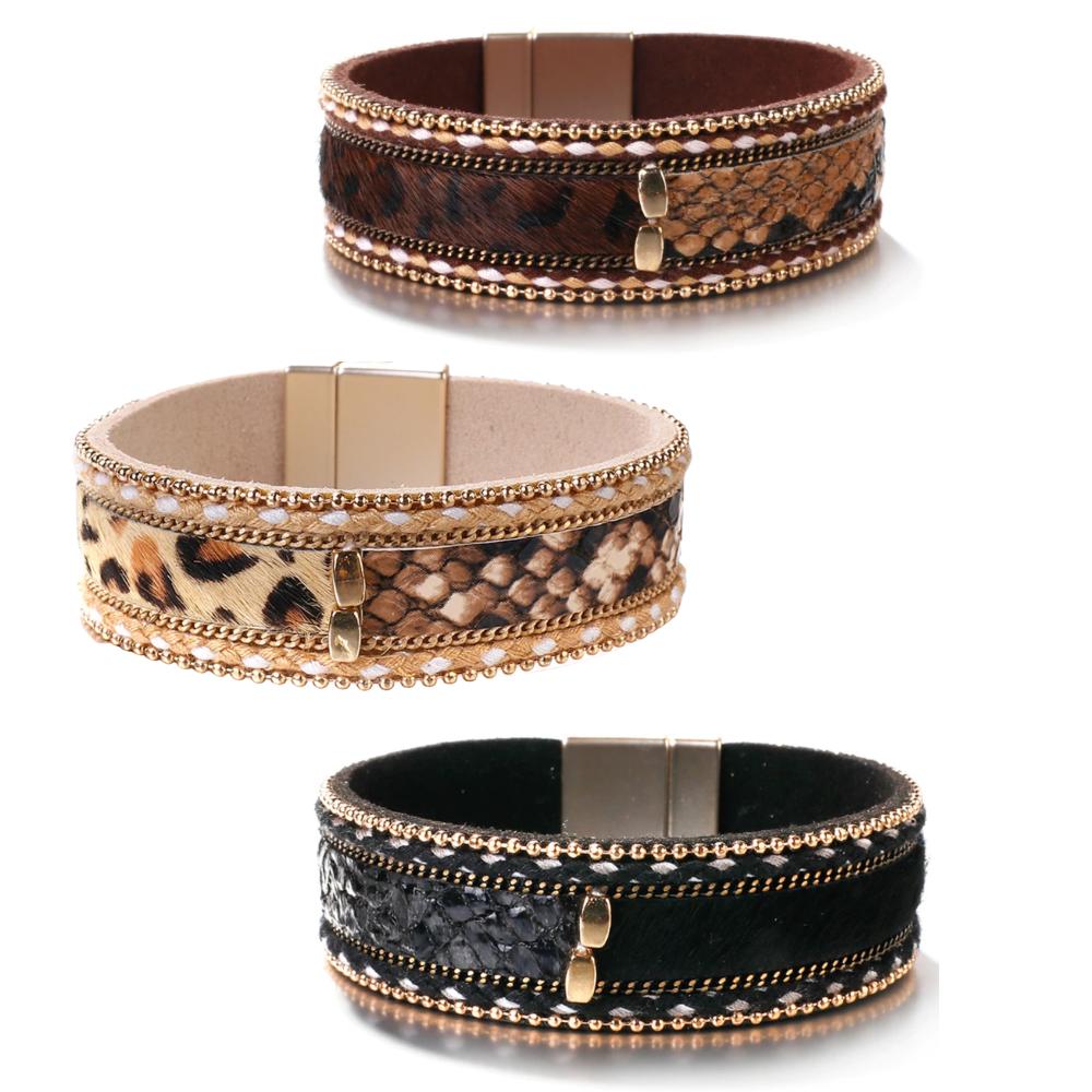 Stylish Animal Print Magnetic Wrap Bracelet