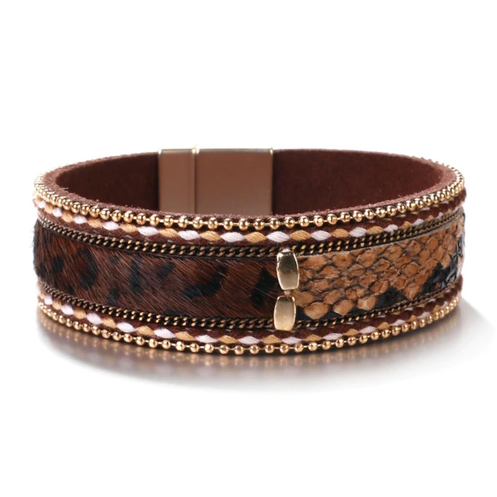 Stylish Animal Print Magnetic Wrap Bracelet