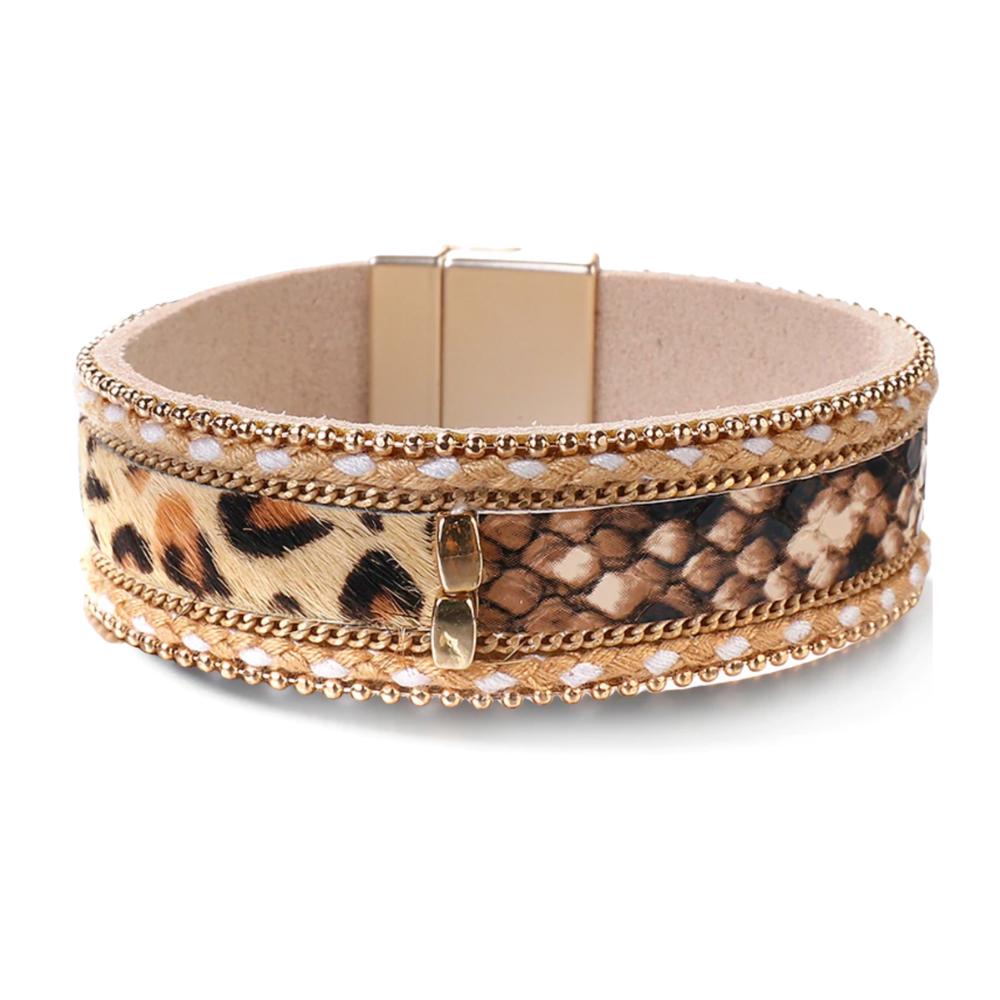 Stylish Animal Print Magnetic Wrap Bracelet