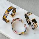  Acrylic Cuff Bracelets w/ Gold Caps