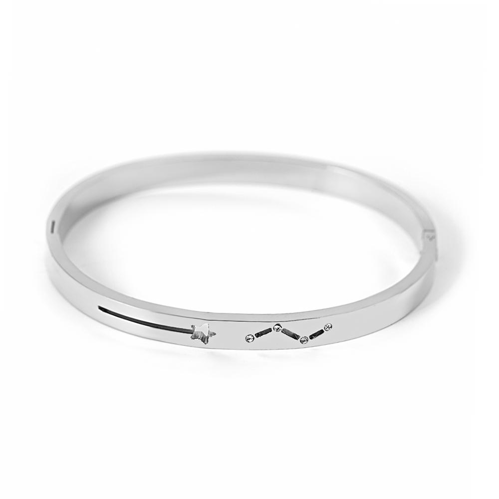 Shooting Star Bangle Bracelet - Stainless Steel